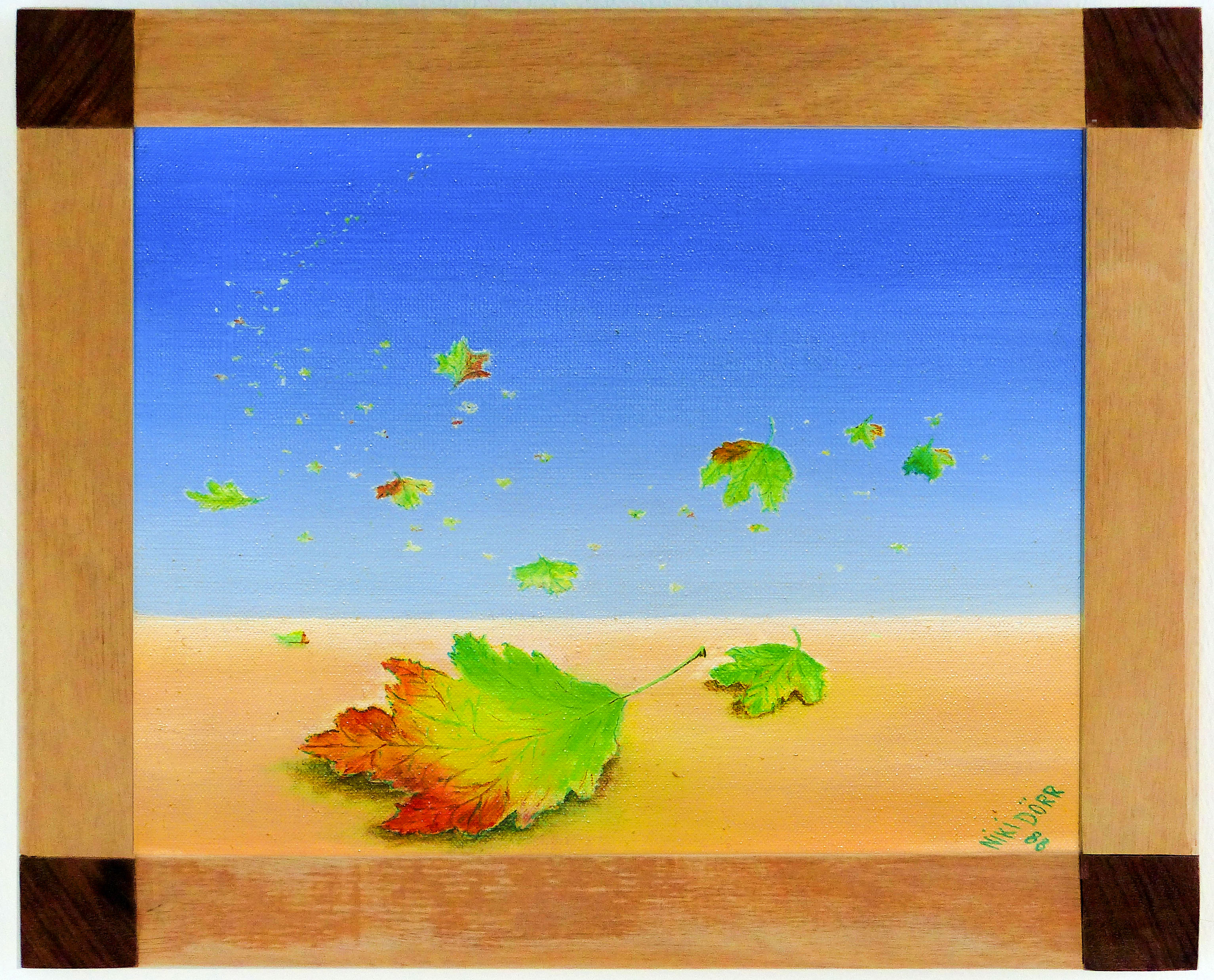 Blätterfall 1988 - 24x30 cm - oil on canvas 