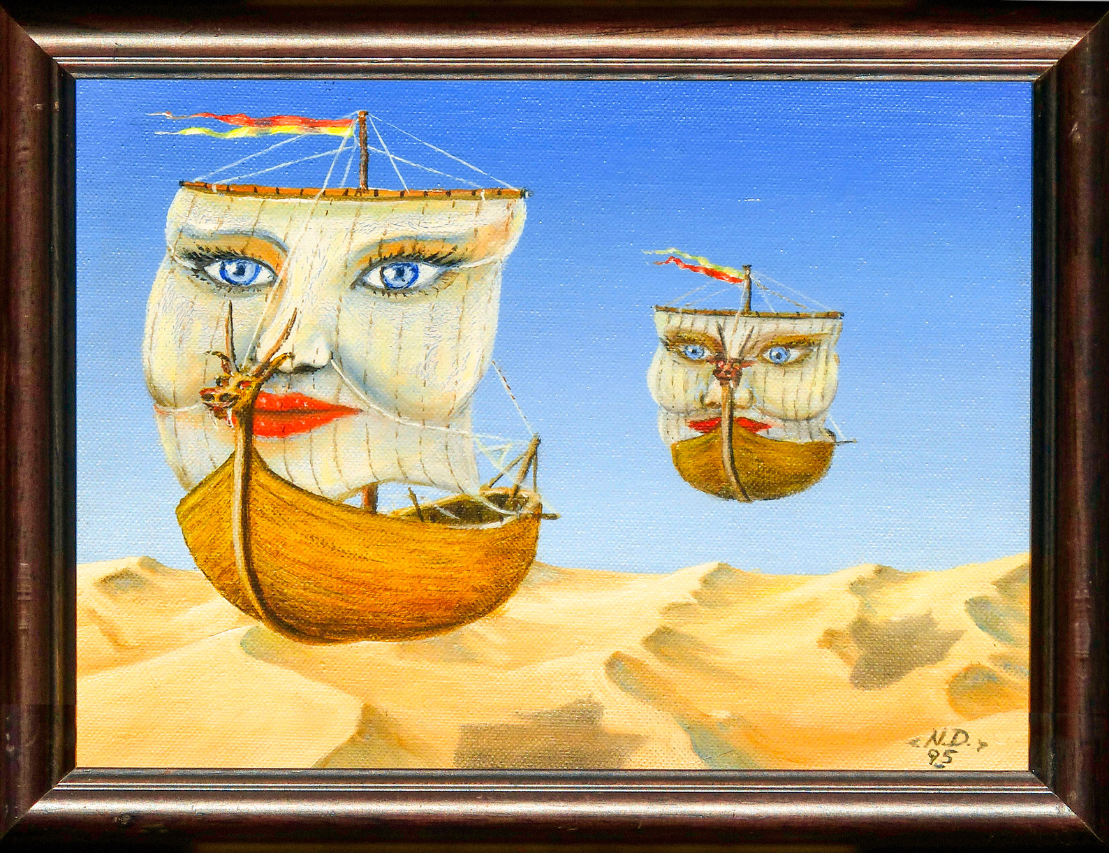 Dreamships 1995 - 24x30 cm - oil on canvas 